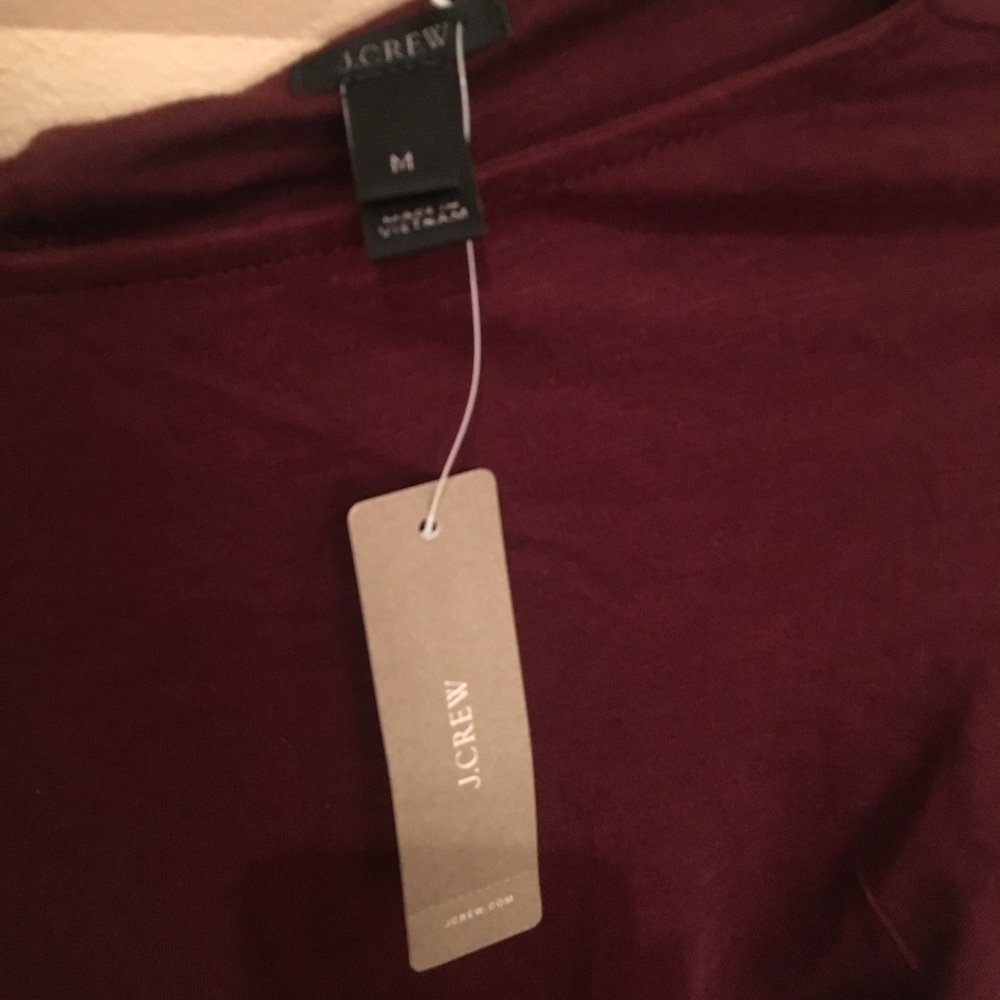 J. Crew Maroon Tie back shirt - Picture 6 of 6
