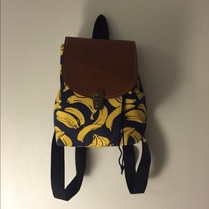 Banana pattern backpack