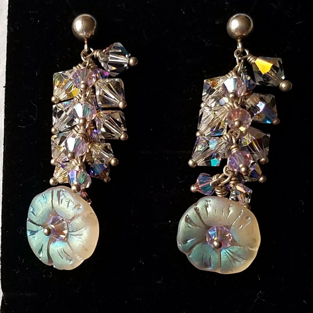 Sterling Silver and Swarovski earrings