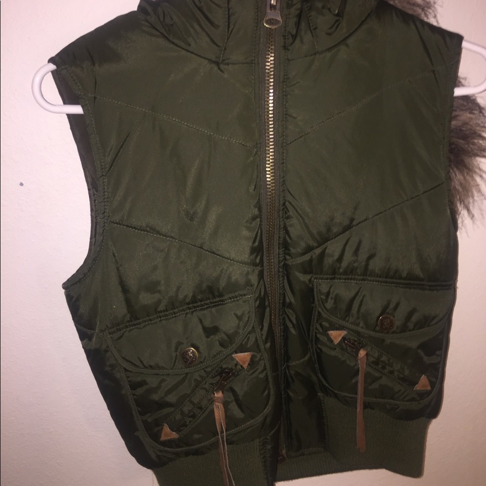 Green winter vest