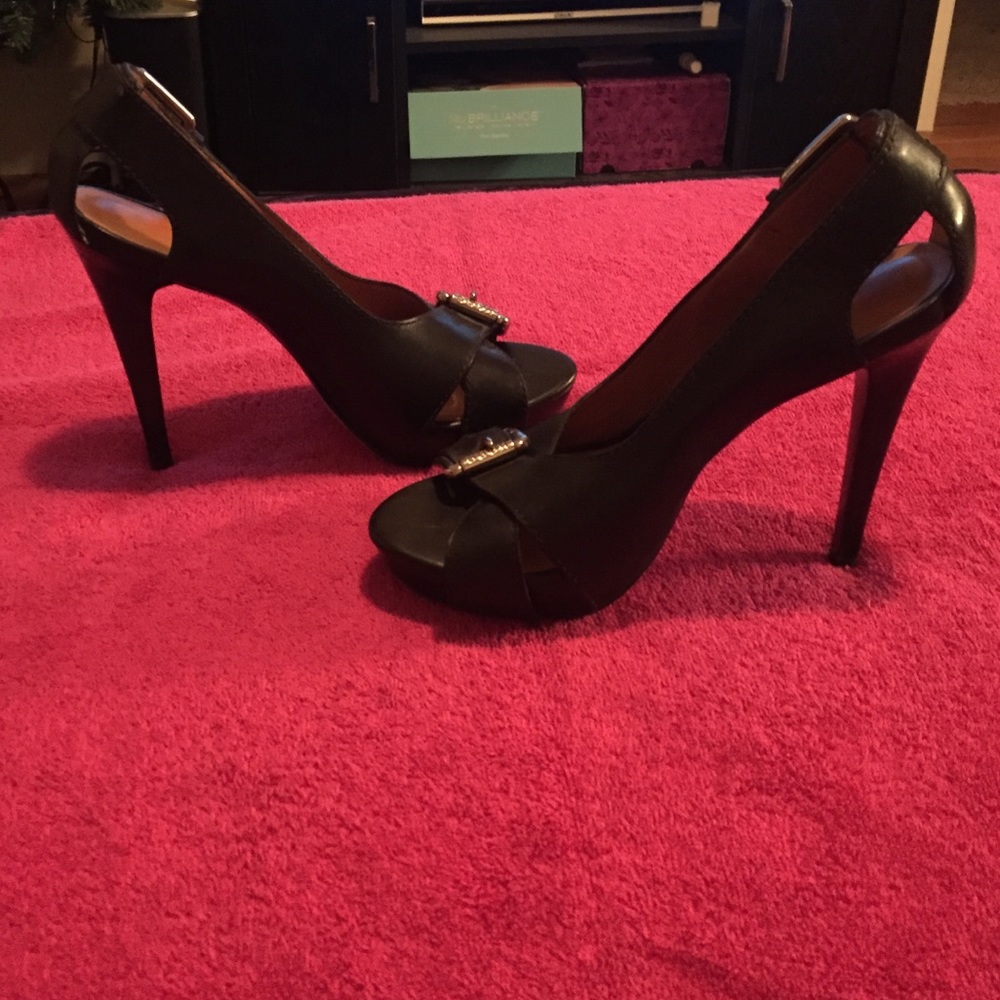 Black, Michael Kors, size 7, heels. Used. 5” heel.