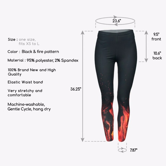 SOLD OUT Fire LEGGINGS Super stretchy & comfy - Picture 2 of 5