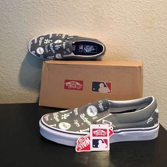 Vans Dodgers MLB Los Angeles Shoes Slip On new - Picture 2 of 2