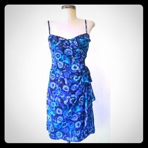 NWT Lauren Conrad Blue Floral Sun Dress