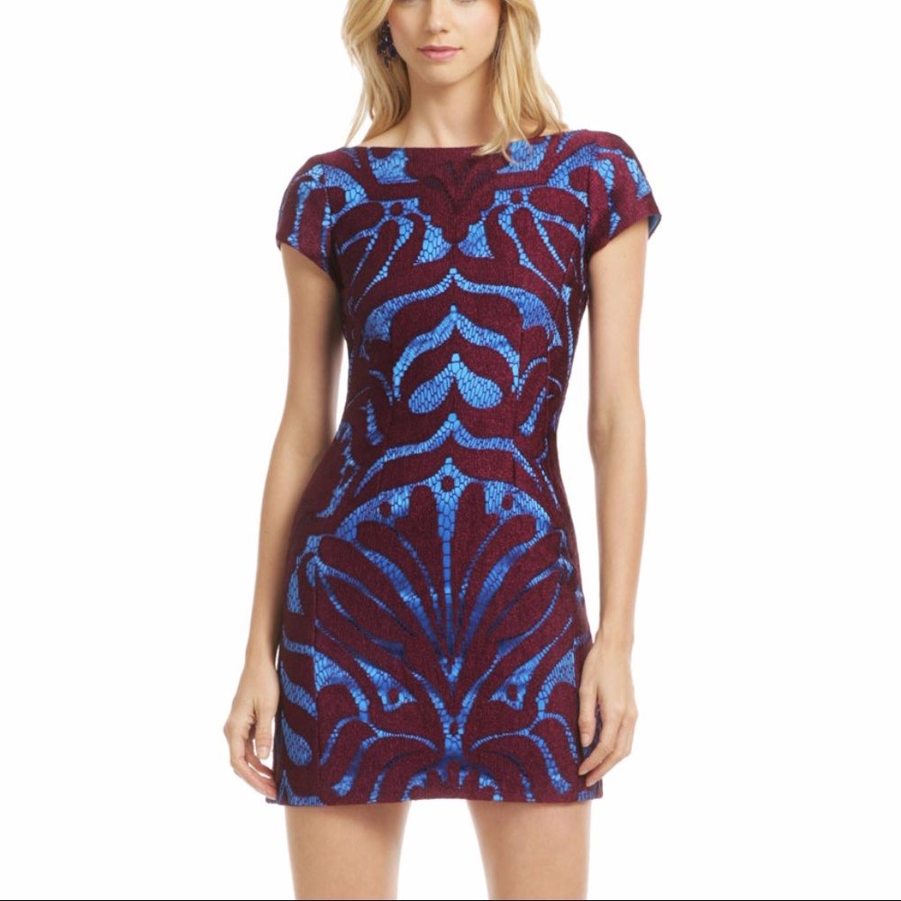 Nanette Lepore 'Wild One' Lace Panel Mini Dress