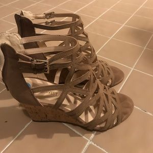 Nine West open toe wedges