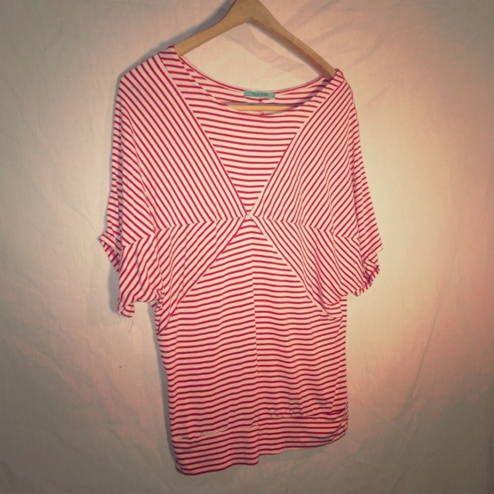 Pleione for Anthropologie dolman sleeve stripe top