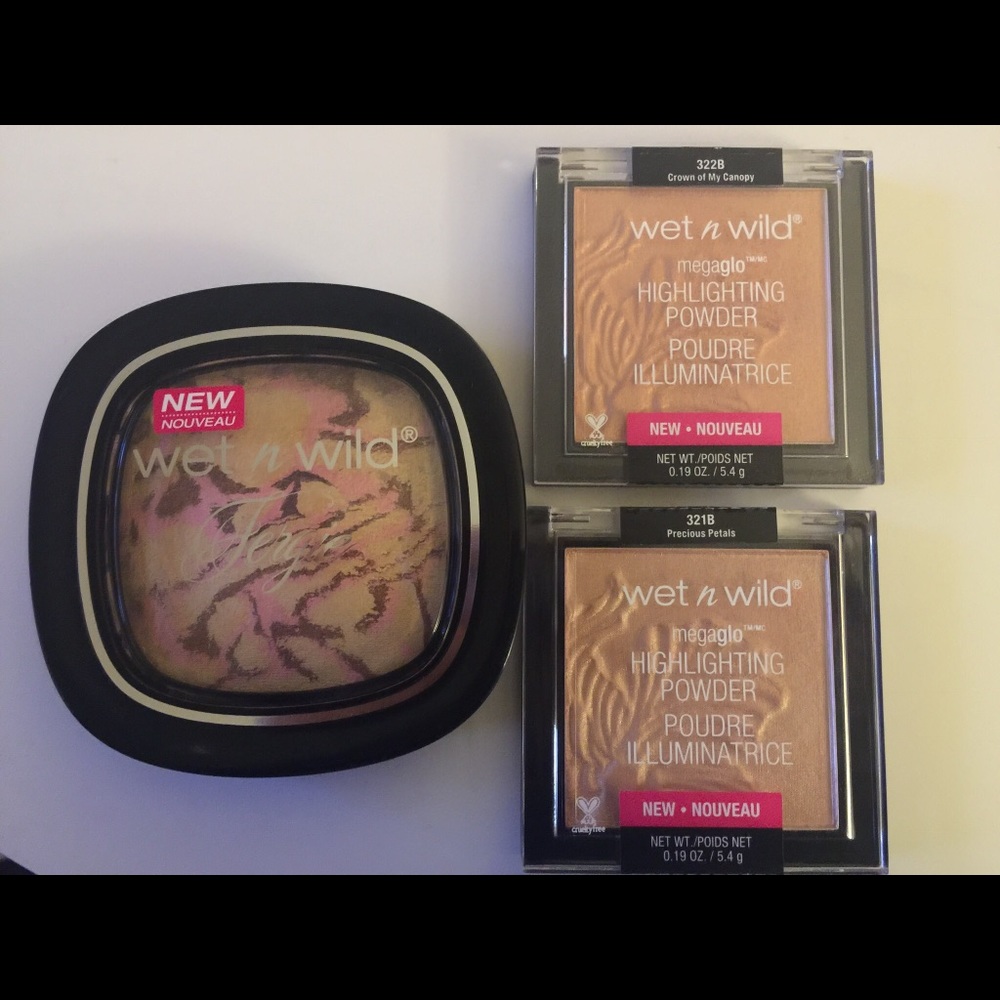 Wet n wild mega glow and fergie highlighters