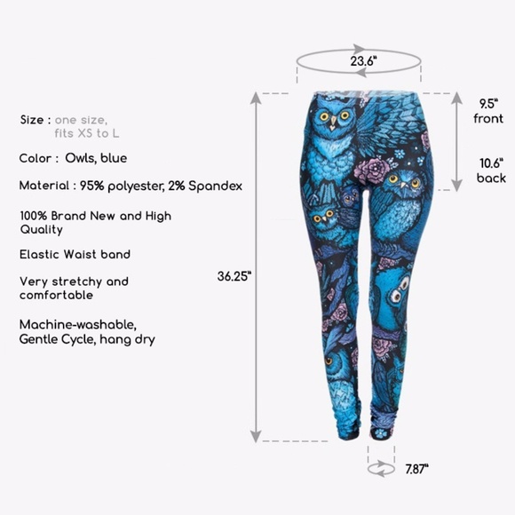 ONLY 1 LEFT! Brand new, cute owl leggings! - Picture 2 of 6