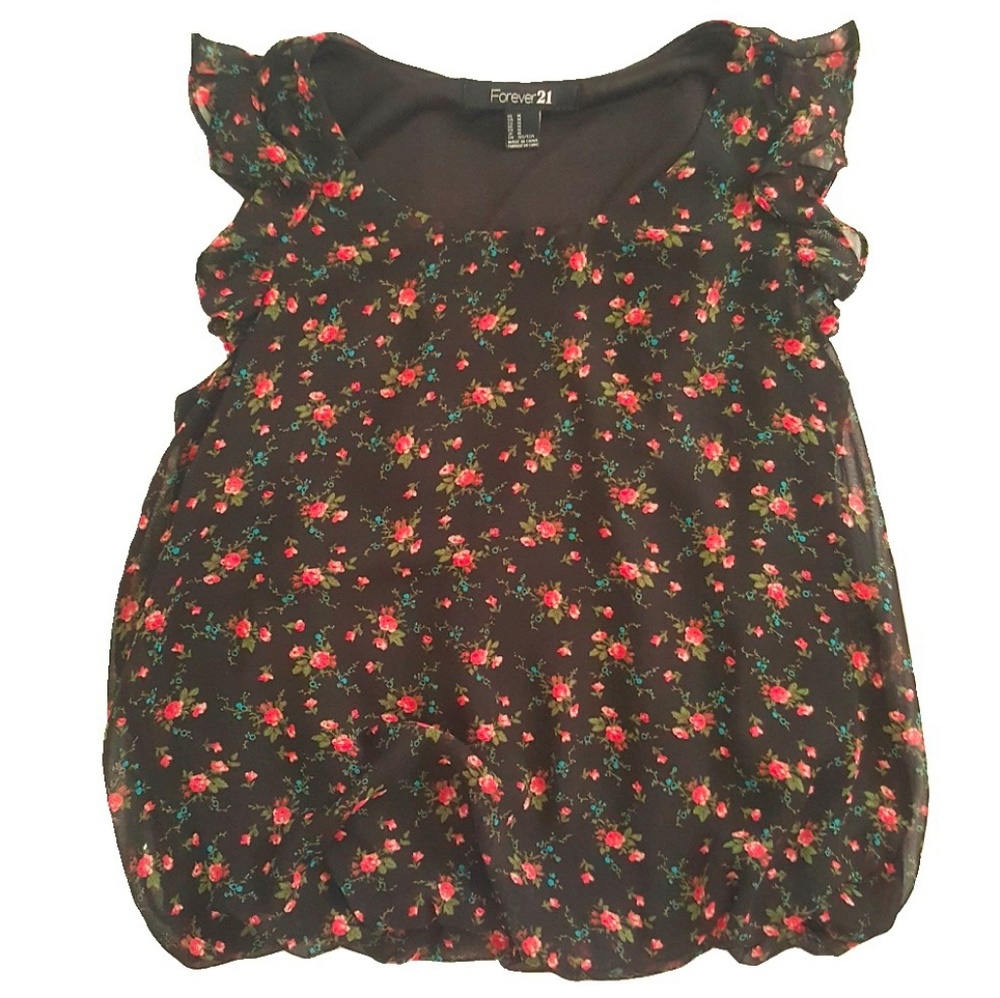 Forever21 floral blouse, size M