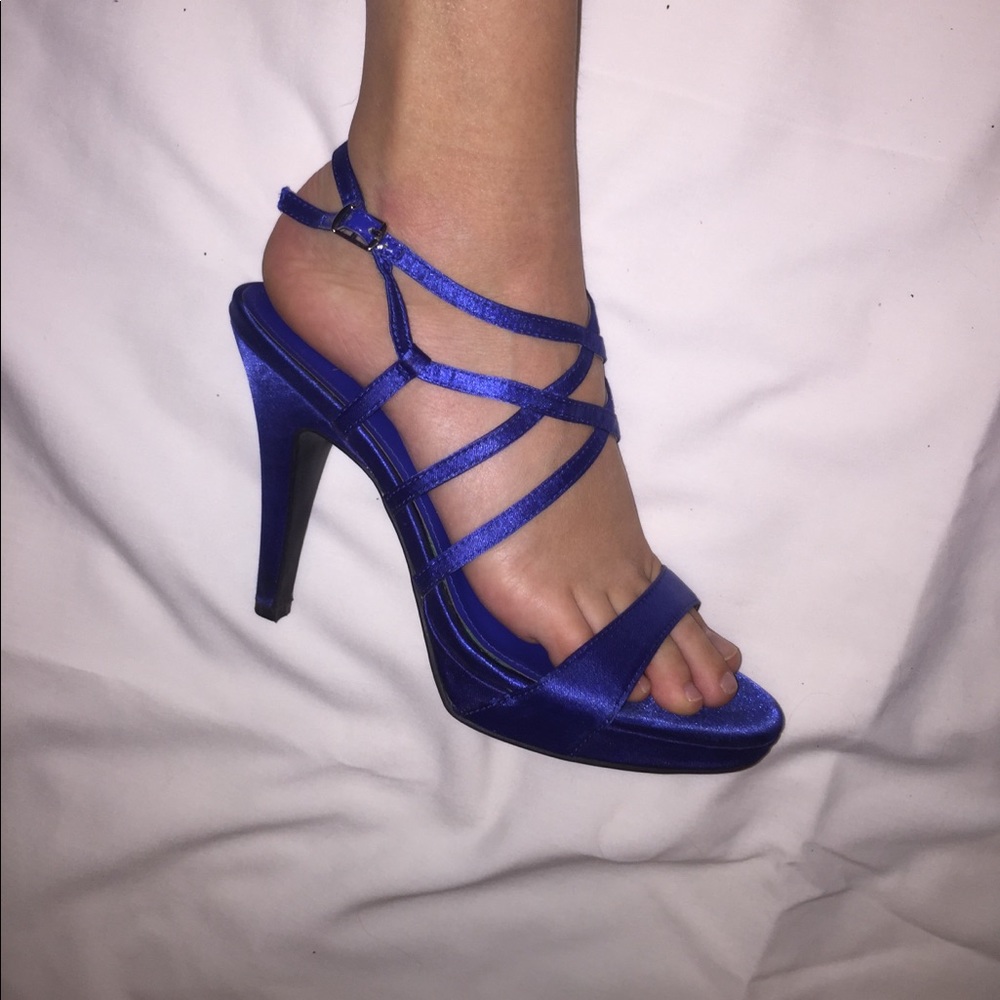 Blue Strappy Heels