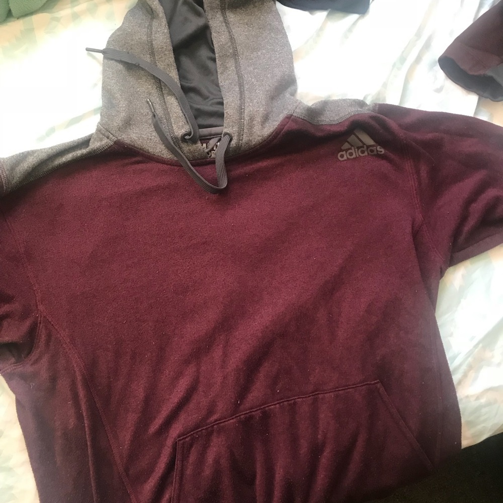 Adidas light burgundy hoodie