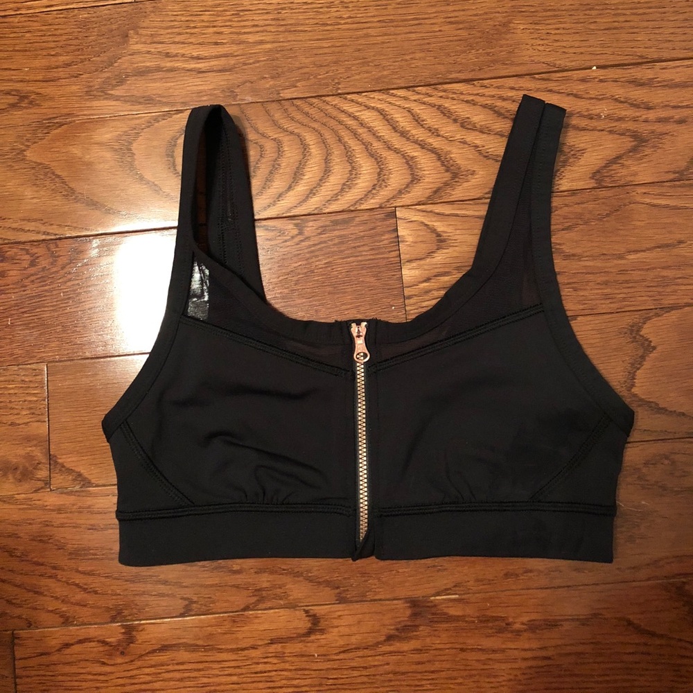 Lulu lemon black zip up bra
