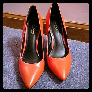 Orange High Heels