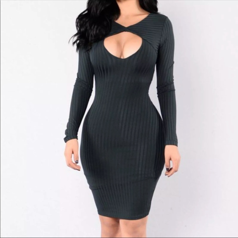 FASHION NOVA “QUIET DOWN” DRESS