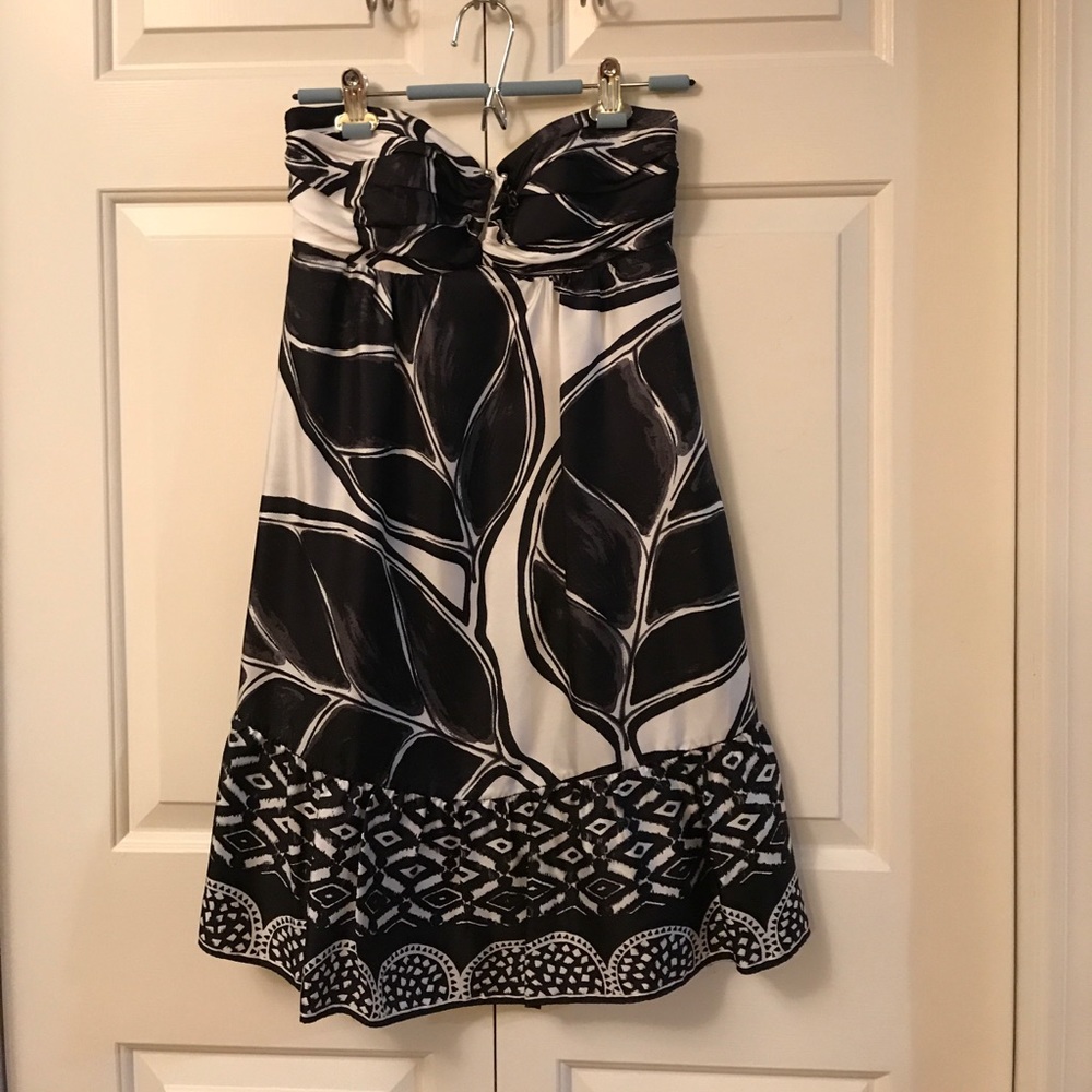 Strapless Silk Dress - White House black market