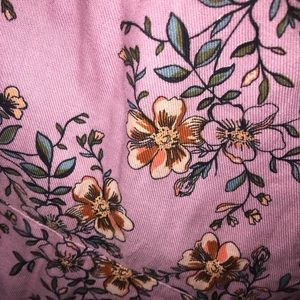 Pink floral abordable cold shoulder dress