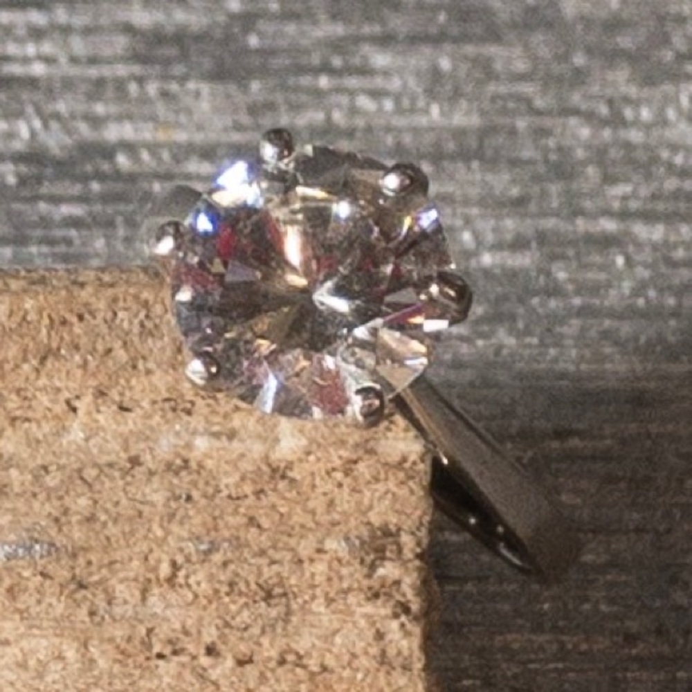 CZ Sterling Silver solitaire engagement ring