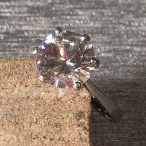 CZ Sterling Silver solitaire engagement ring