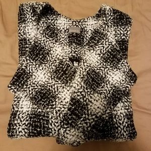 Light tweed 3/4 sleeve jacket