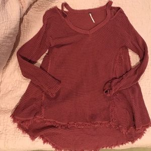 Cold shoulder free people sweater