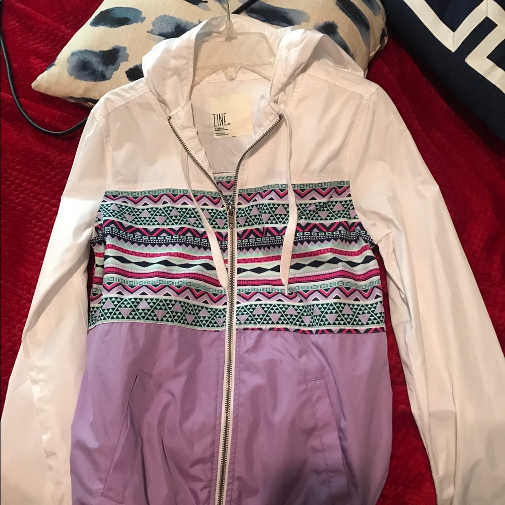 Patterned Windbreaker
