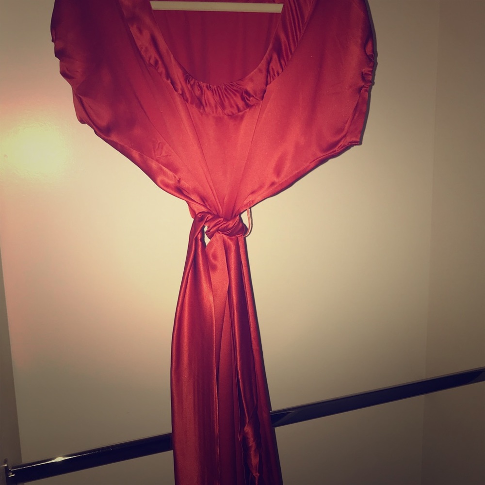 Yves Saint Laurent silk red dress