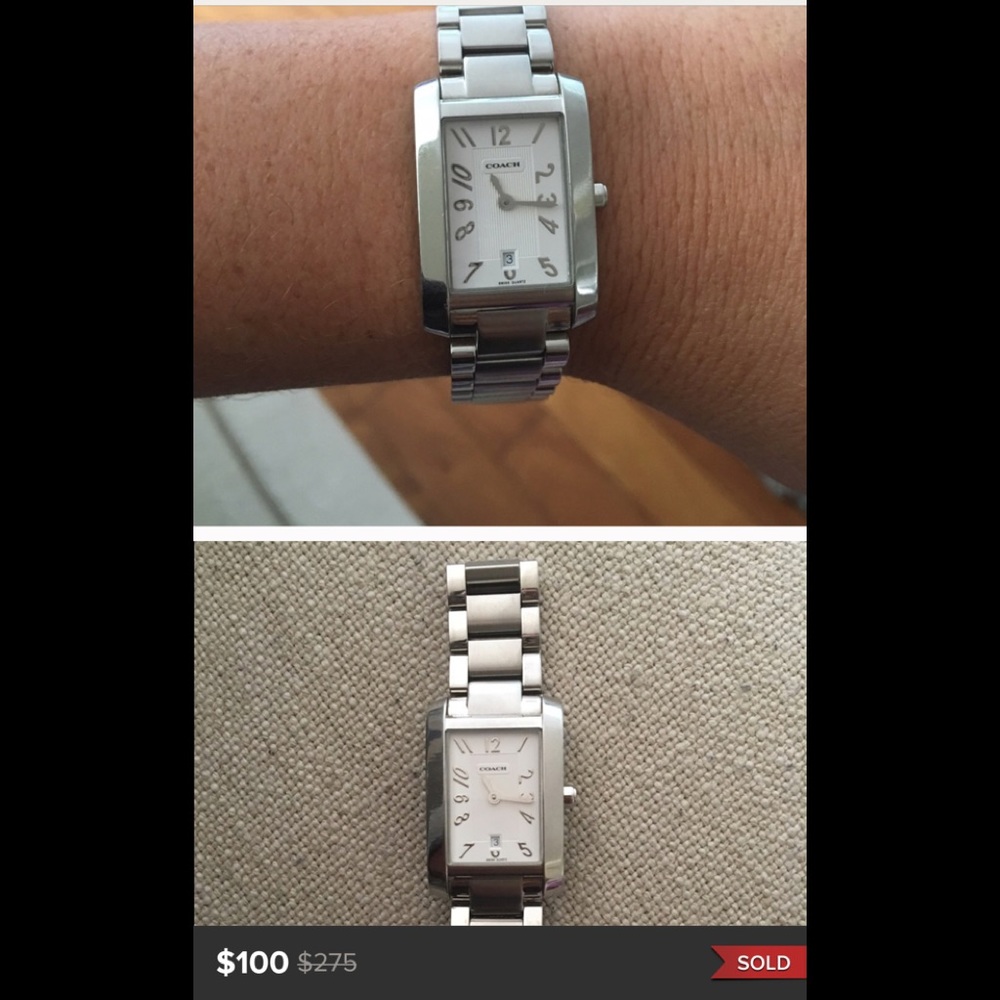 Authentic Coach Silver Watch. - Picture 6 of 6