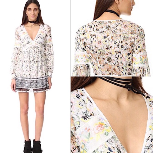 Free People Lace Blossom Mini Dress NWT - Picture 4 of 8