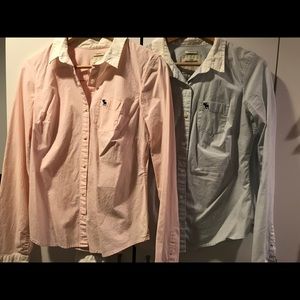 Abercrombie Light Blue & Pink Button Down Bundle