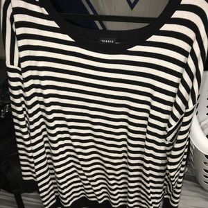 Striped Sweater w heart patches