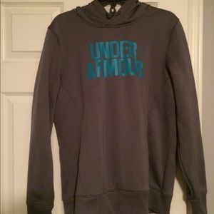 A grey under armor hoodie