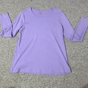 Blank Long sleeves T- Shirt ( lilac)