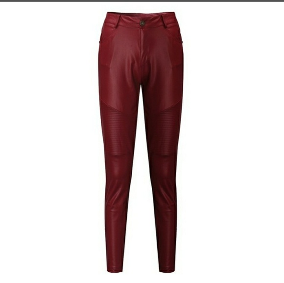 FINAL✨Leather look moto jeans - Picture 5 of 6