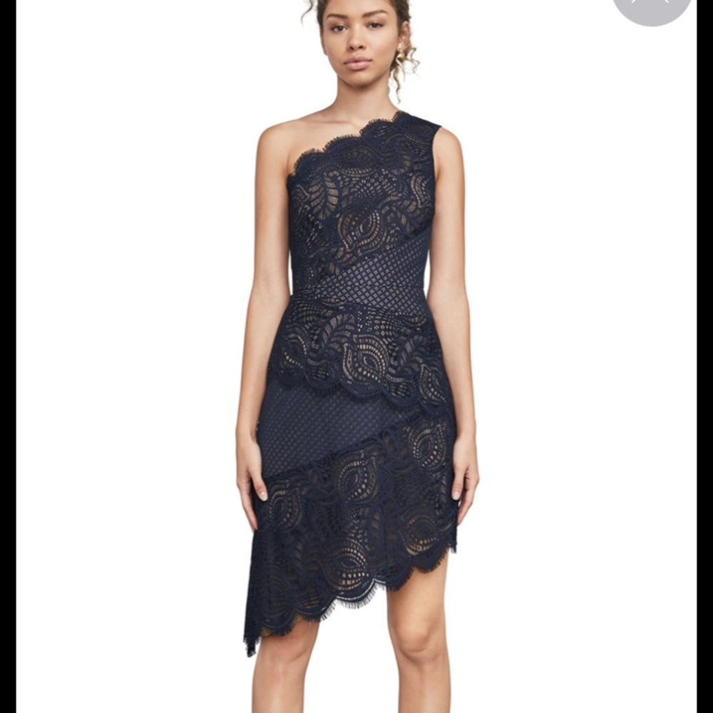 BCBGMaxazria Alisha one shoulder dress