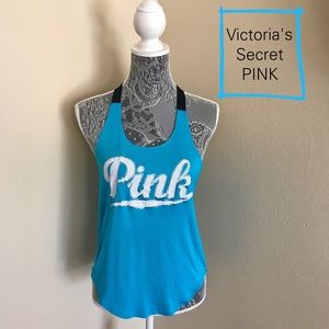 Victoria's Secret PINK Blue Workout Tank Top