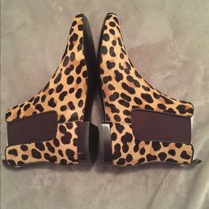 Brand new Tory Burch calf skin leopard print boots