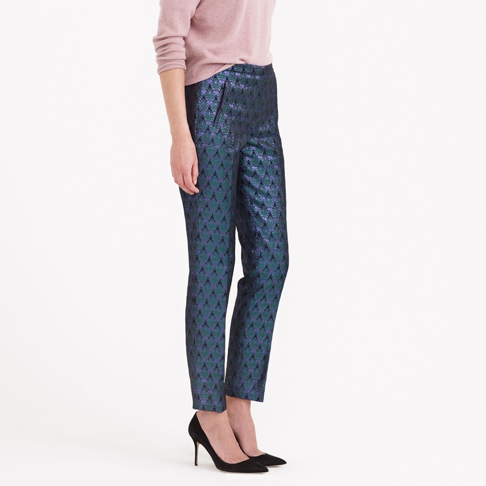 J.Crew collection jacquard cigarette pants NWT