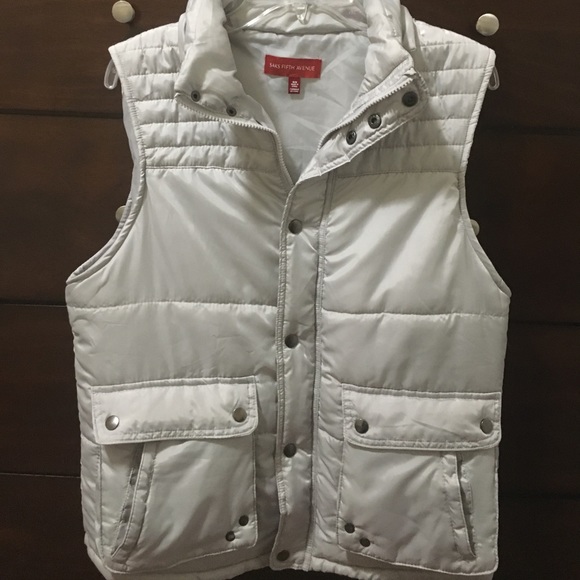 Saks Fifth Avenue Jackets & Blazers - Saks Fifth Avenue Silver Vest