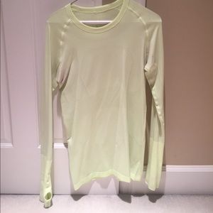 Lululemon Long Sleeve Light Green Swiftly Tech