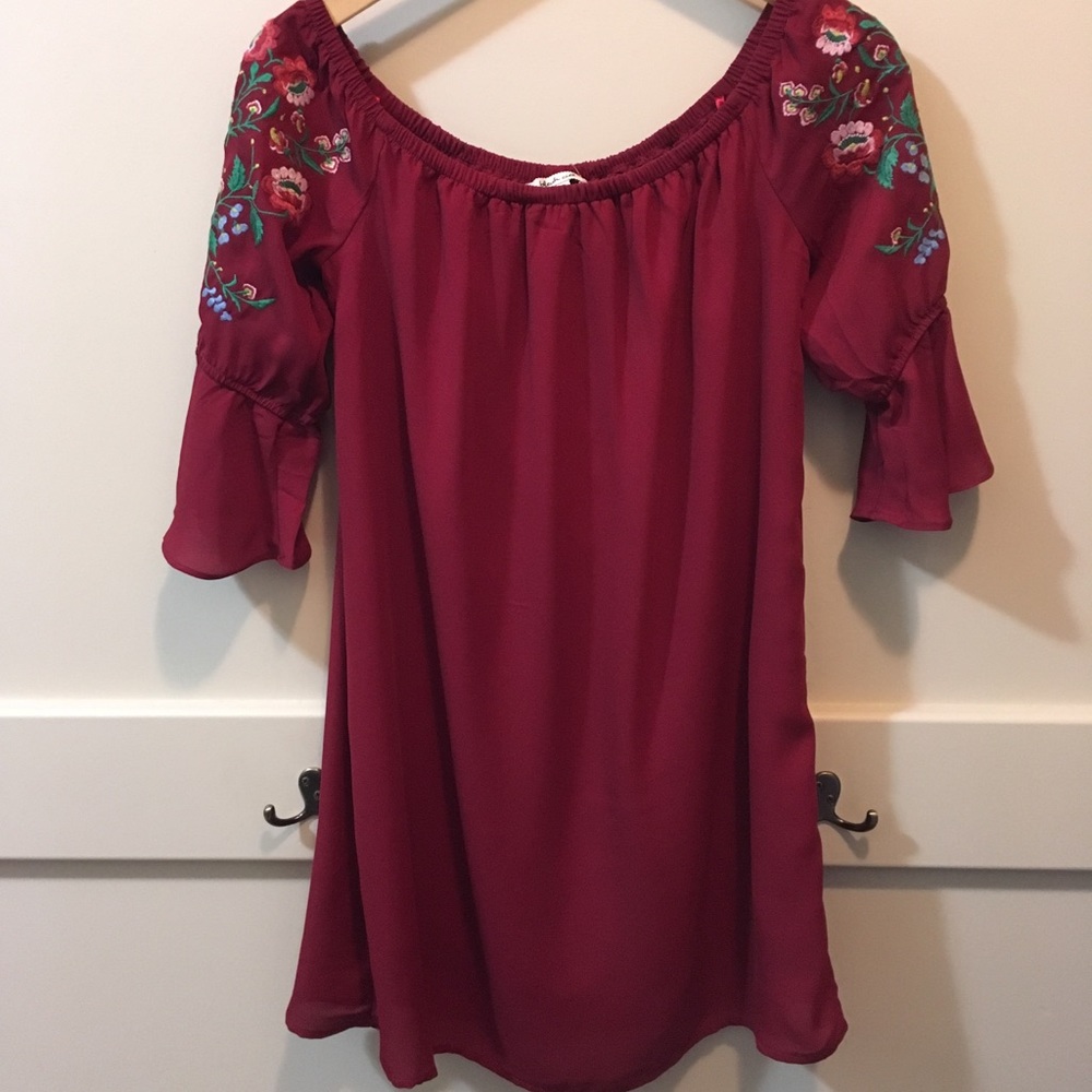 NOT AVAILABLE ! NWOT Bleuh Ciel burgundy  dress
