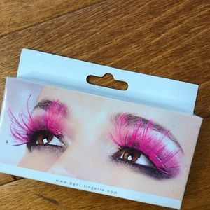 Baci lingerie Halloween dress up pink eyelashes Baci lingerie Halloween dress up pink eyelashes