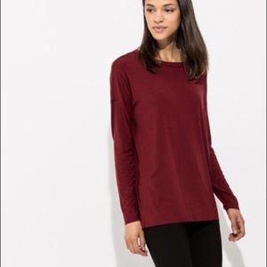 Kit & Ace Rosemary Raw Edge Long Sleeve Top