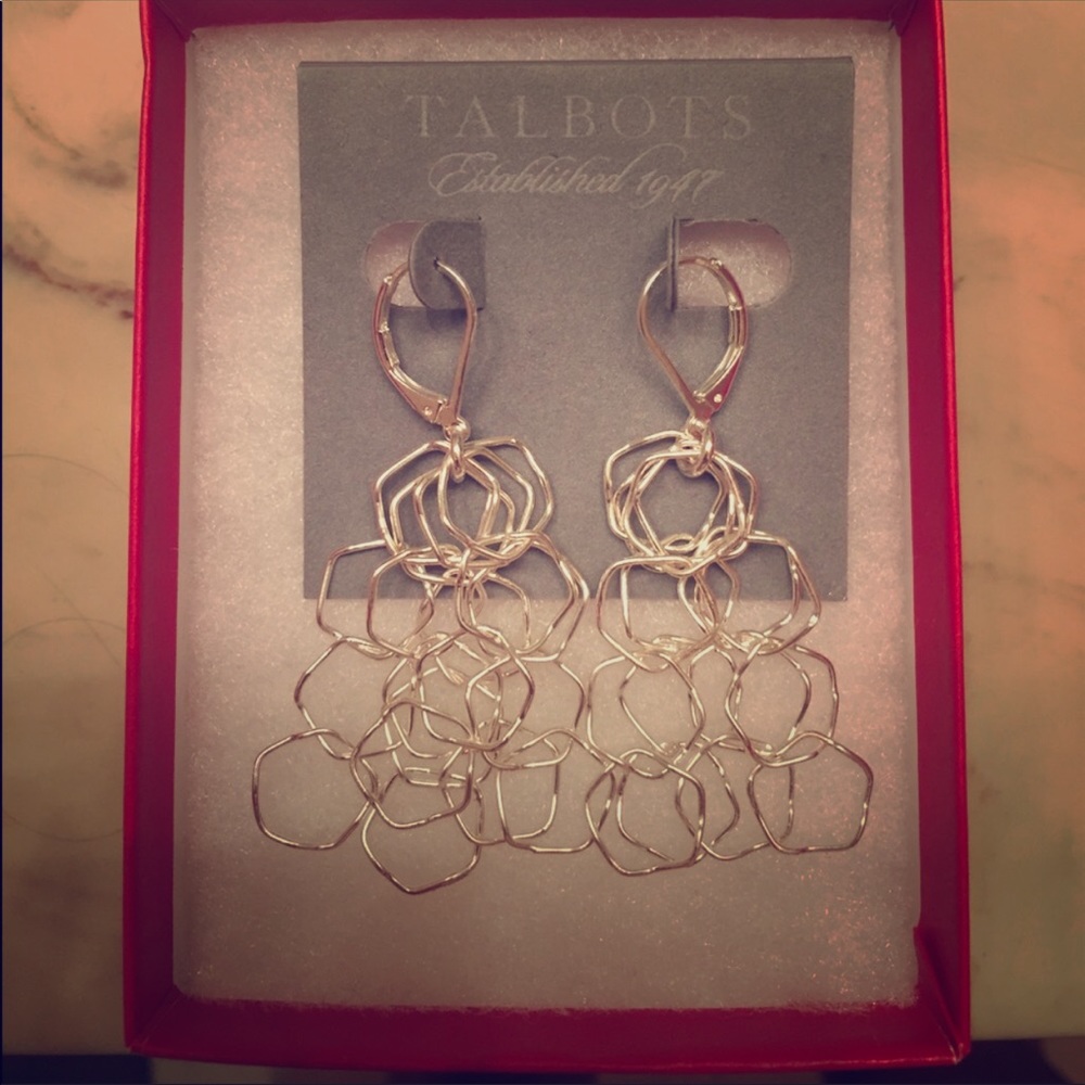 **Talbots awesome silver dangly earrings**