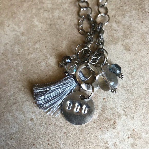 Handmade 👻 hand stamped “Boo” necklace - Picture 2 of 7