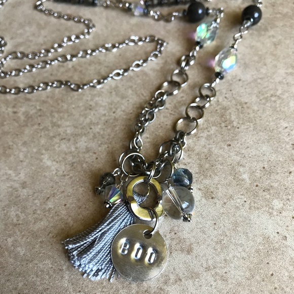 Handmade 👻 hand stamped “Boo” necklace - Picture 5 of 7