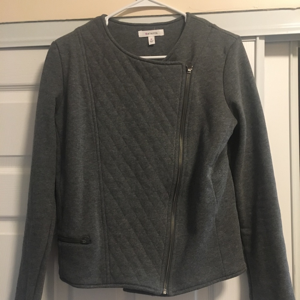 Athleta - Belvedere Moto Jacket - Grey Heather - Picture 3 of 6