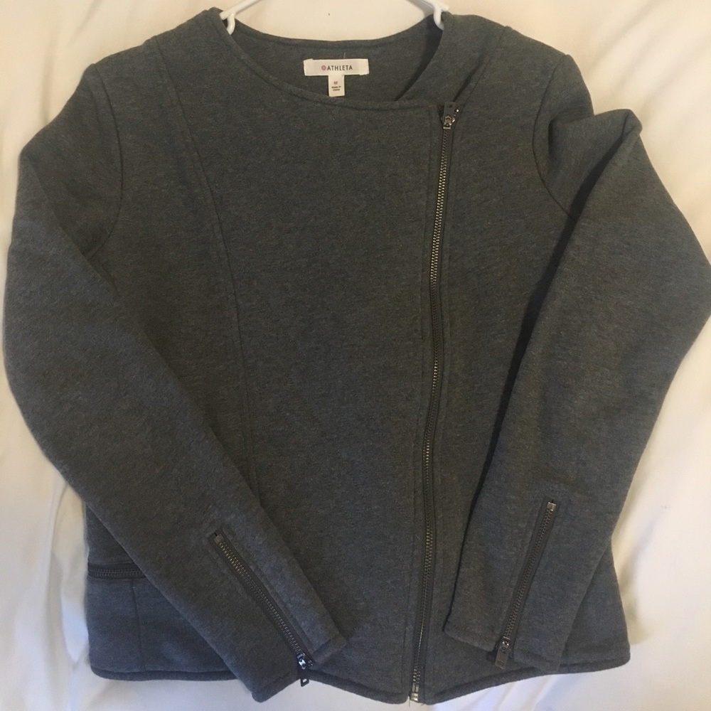 Athleta - Belvedere Moto Jacket - Grey Heather - Picture 4 of 6