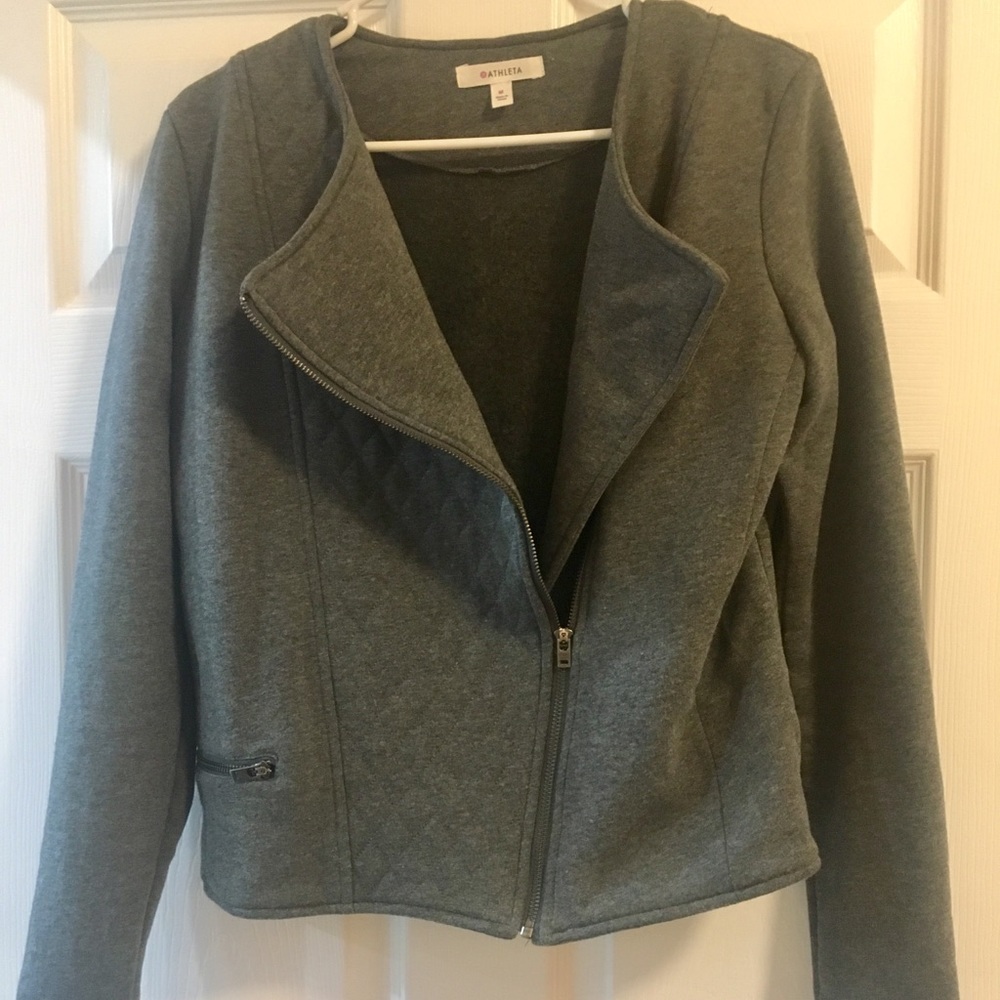 Athleta - Belvedere Moto Jacket - Grey Heather - Picture 6 of 6