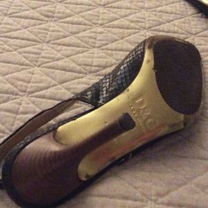 D&G snake skin sling back